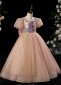 Children Sequin Big Bow Carnival Holiday Party Dress 2