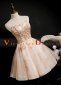 Women Short Champagne Prom Formal Dresses