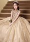 Champagne Girls Queen High Neck Formal Dress 2