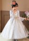 Children White Queen Cosplay Fantasy Dresses 2