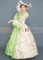 Green Floral Rococo Southern Belle Victorian Dress Reenactment Theater Costume 2