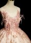 Sparkly Tulle Feather Backless Party Dress 2