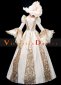 Vintage Champagne Renaissance Victorian Period Ball Gown Dress Reenactment Theater Costume 3