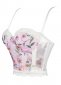 Printed Bra Sexy Lace Bust Corset Detail Crop Top