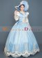 Blue Cinderell Cosplay Rococo Lolita Fairytale Fancy Dress