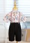 Boys Suspenders Formal 3 Pcs Suit Kids Wedding Party Flower Shirt Shorts Set