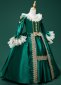 Girls Masquerade Cosplay Ballgown Green Satin Dress