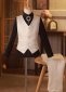 White Slim Fit Chinese Style Kids Tuxedo Suits 1