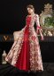 Red Renaissance Colonial Antique Floral Princess Prom Ball Gown Dress 3