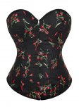 Embroidered Floral Expert Waist Training Overbust Corset