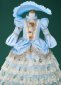 Children Party Dress Girls Blue Lace Flower Dress 1