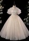 Girls Sequin Prom Gowns Luxury Wedding Party Princess Dresses