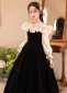 Vintage Girls Black Velvet Masquerades Party Dress 2