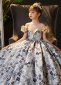 Children Princess Jacquard Off Shoulder Party Dress 2