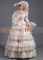 Champagne Baroque Rococo Wedding Dress Reenactment Revolutionary Costume