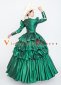 Green Rococo Baroque 18th Century Renaissance Period Dress with Hat 4