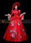 Red Southern Belle Princess Dress Christmas Party Ball Gown Wedding Costume 3