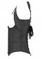 Gray High Back Underbust Corset with Straps