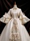Medieval Vintage Champagne Victorian Dress Ball Gown 4