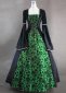Green Medieval Lady Renaissance Faire Brocade Velvet Victorian Dress