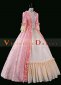 Women Pink Floral Tea Party Garden Gown Marie Antoinette Dress 2
