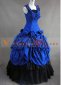 Blue Cotton Sleeveless Bow Lolita Victorian Dress