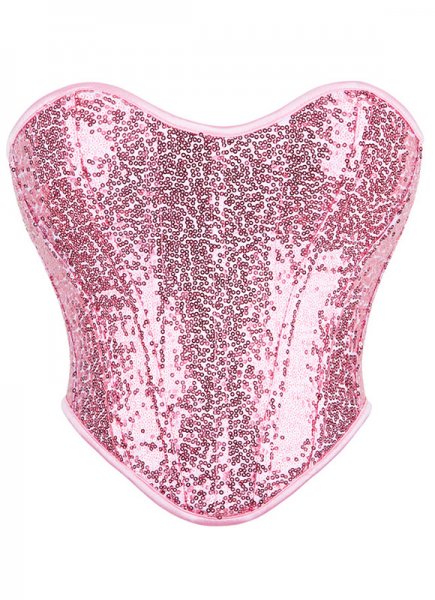 Hot Pink Sequin Corset