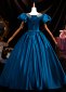 Rococo Blue Birthday Party Ball Gown Prom Dress 4