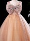 Children Big Bow Shoulder Strap Tulle Graduation Formal Dress 3