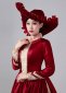 Christmas Burgundy Victorian Bustle Reenactment Costumes 2