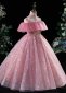 Girls Pink Beauty Pageants Sequin Formal Dresses 1