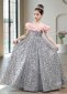 Little Girls Sequin Flower Ball Gown Party Dress Tulle Prom 2