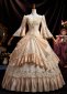 Champagne Masked Bal Gown Prom Dress