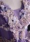 Embroidery Appliques Tulle Prom Dress With Purple 3