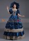 Blue Flower Baroque Wedding Ball Gown Theatre Costume 2