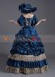 Blue Flower Baroque Wedding Ball Gown Theatre Costume 5