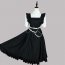 Newest Black Cotton Long Sleeves Maid Lolita Dress