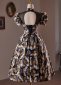 Black Vintage Brocade Sexy Party Evening Dress 2