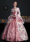 Renaissance Pink Floral Colonial Victorian Dress