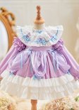 Children Purple Lolita Cake Dresses Girls Party Formal Dress
