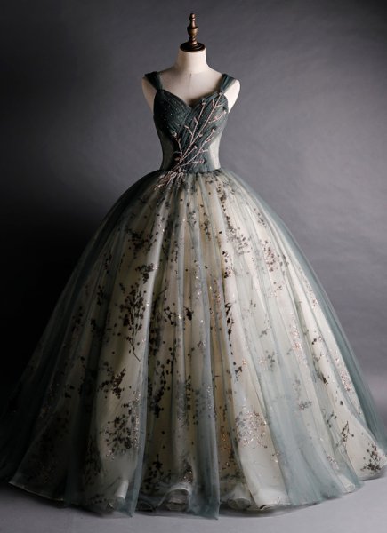 Spaghetti Straps Sleeveless Long Prom Formal Dresses