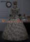 Coffee Floral Cotton Victorian Dresses Gowns 5