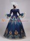 Blue Birthday Party Dress Stage Theater Women Vintage Ball Dress 3