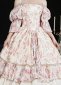 Pink Floral Rococo Lolita Debutante Ball Gown 5