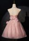 Pink Sexy Sequin Appliques Hanging Mini Homecoming Dress 3