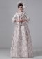 Victorian Bustle Floral Dresses Edwardian Historical Period Theater Costume