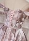 Vintage Off the Shoulder Jacquard Brocade Party Dress 3