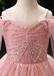 Girls Beauty Pageants Pink Spaghetti Straps Cloak Sleeve Formal Dresses