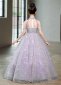 Children Halter Neck Tulle Sequin Party Formal Graduations Dresses 4