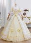 Yellow Lace Lolita Dress Masquerade Prom Ball Gown 3
